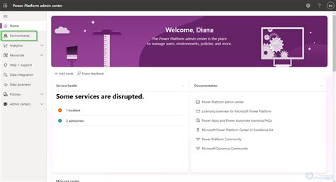 Power Platform admin center.